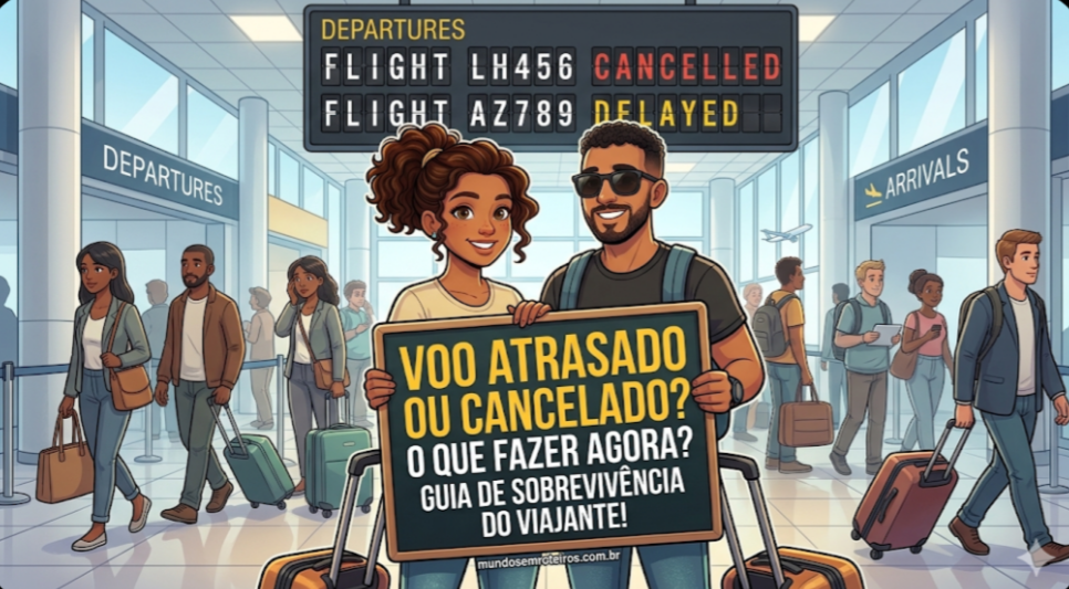 Voo Atrasado ou Cancelado? O Passo a Passo do que Exigir no Aeroporto (Guia de Sobrevivência)